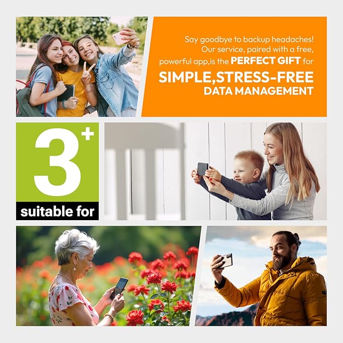 MAKTAR Qubii Duo Automatic Backup Cube with USB-C Cable and 128GB microSD Card, for iPhone/Android Photo and Video Backup
