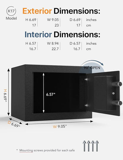 FORFEND Smart Home Safe | WiFi Safebox App Lock/Alarm | Voice Command, Kidnap Alarm, Tamper Detect, Frozen Mode, Sub Account| Digital Safes Anti Theft