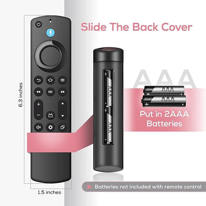 Replacement Voice Remote Control for Fire Series, TV Cube/Stick, Compatible with 4K Max/4K (1st/2nd Gen), (2nd/3rd Gen)/Lite/HD, Fit for Insignia/Pioneer Hisense and TCL Smart TV