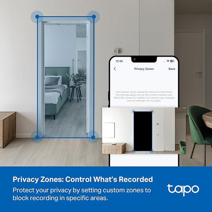 Tapo 2K 3MP Indoor/Outdoor Security Camera - Free Person/Motion/Cry Detection, Color Night Vision, IP65 Weatherproof, SD/Cloud Storage, Works w/Alexa & Google Assistant HybridCam