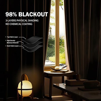 Room Divider Ceiling Mounted Curtains Track Sets Extra Wide Blackout Curtain Flexible Tracks for Bedroom Privacy Partition Separator, 1 Panel Black Drape and White Rail, W8.3 x H10ft