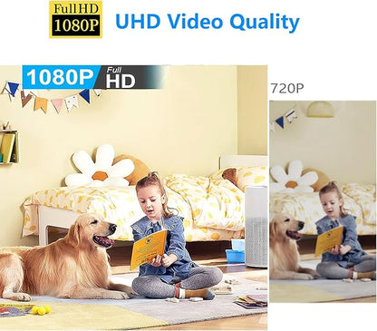 【Free 64G】 Smallest Wireless WiFi Battery Camera,Concealed Coin Size Security Camera,HD1080P Video Recording Live Feed for Night Vision,Motion Detection,Cloud Storage for Security with iOS Android