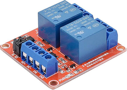 [2-Pack] DC 5V Relay Module 2-Channel Relay Switch with Optocoupler Isolation High/Low Level Trigger