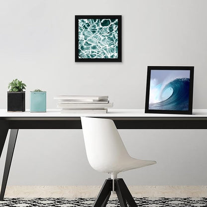Americanflat 8x8 Picture Frame with Shatter-Resistant Glass - Signature Collection - Gallery Style Frames Made of Engineered Wood - Square Frame for Tabletop and Wall Display - Black