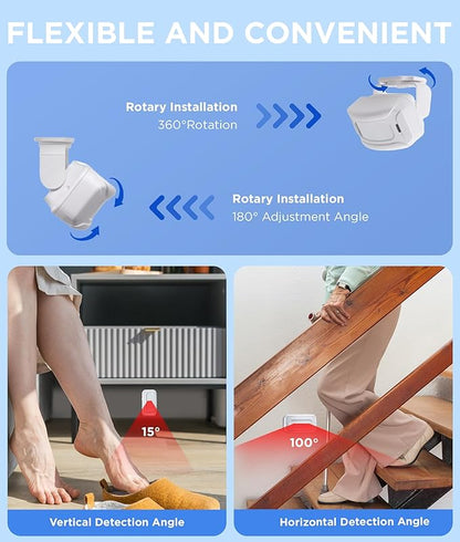 Newly Upgraded 2025 Bed Alarm for Elderly Dementia Patients - Wireless Fall Detection & Motion Sensor Alert System for Seniors, Dementia & Alzheimer Patients (1 Sensor + 1 Receiver)