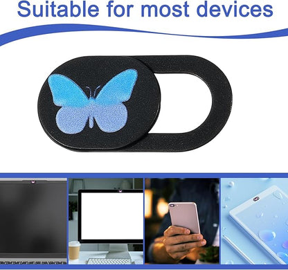 6 Pcs Webcam Cover Slide Butterfly Design Ultra-Thin Laptop Camera Cover Slide Web Cam Privacy Blocker for Laptop Desktop Computer Smartphone Tablet to Protect Your Privacy and Security