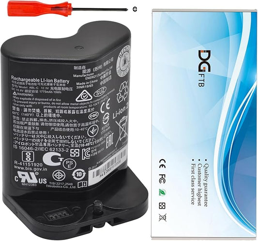 DGFTB ABL-C Vacuum Cleaner Li-Ion Battery for iRobot Braava Jet M6 6110 Series M611020 M612880 M612680 M614480 6100 Ultimate Robot Mop Part Number Series 3INR 19/65 10.8V 1775mAh/19Wh