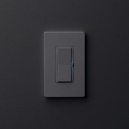 Lutron Diva Smart Dimmer Light Switch for Caseta Lighting (Lutron Smart Hub Required), for LED Lights, 150W, Single-Pole/3-Way, No Neutral, Light Almond (DVRF-6L-LA)