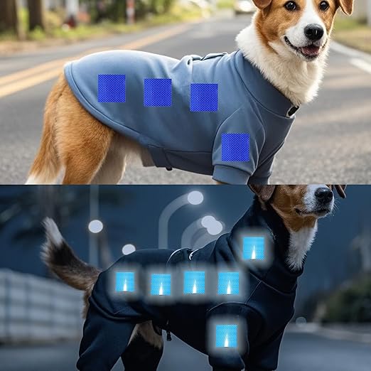 Non Fading Blue Reflective Stickers 3 inch X 3 inch, Outdoor Waterproof High Visibility Warning Safety Adhesive Reflector Tape (20 Pcs)