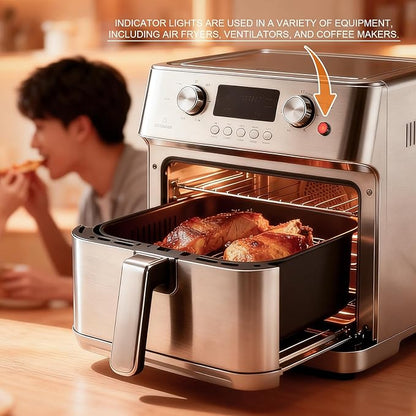 5Pcs 8MM (5/16'') Indicator Light led Indicator Light 12V 24v Metal Pilot Lamp Light Black Anodized Waterproof ip67 Red Signal Lamp Light(12V-Black Anodized-Red 5Pcs)