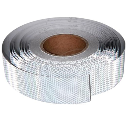 Non Fading Silver Reflective Tape 2 inch Wide, Outdoor Waterproof Safety Adhesive Stickers, High Visibility Industrial Marking Tape (168 feet)