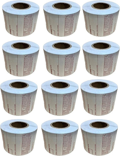 VisionTechShop LST-8040 Printing Scale Label, All RED Letters, 58 x 60 mm, UPC 12 Rolls