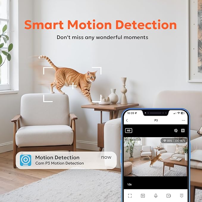 owltron Indoor Security Camera 2K, 360°2.4G WiFi Cameras for Home Security for Baby/Pet/Elder/Nanny with Night Vision, Motion Detection & App Control, Baby Monitor Works with Alexa & Google Assistant