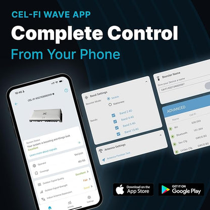 CEL-FI GO G41 | Cell Phone Booster for Home | 4G, 5G, AT&T, Verizon & T-Mobile | Up to 15,000 Sq Ft Coverage | 100 dB Cell Phone Signal Booster | FCC Approved (2X Indoor Antenna Kit)