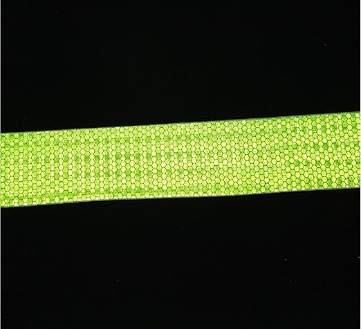 Green Reflective Tape Outdoor Waterproof 2 inch Wide, High Visibility Warning Industrial Marking Tape, Safety Stickers (68 feet,5 Rolls)