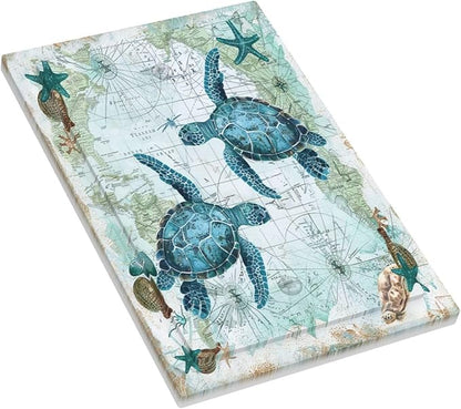 Light Switch Cover Plate Nautical Green Sea Turtles Beach Blue Ocean 1 Gang No Device Blank Electrical Wall Plates Faceplate Decorative Switch Plate For Bathroom Kids Room Decor