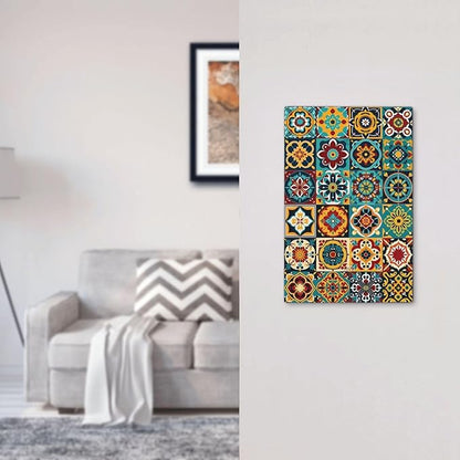 Light Switch Cover Plate Mexican Talavera Colorful Mosaic Tiles 1 Gang No Device Blank Electrical Wall Plates Faceplate Decorative Switch Plate For Bathroom Kitchen Decor
