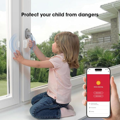 PGST WiFi+GSM 4G Home Smart Alarm, Wireless Home Security Alarm System, Door/Window Sensor Entry Sensors with Smart Life App/Tuya App Alert, with Google Assistant and Alexa