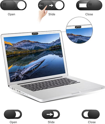 Webcam Cover, 11 Pack Laptop Camera Cover Slide, Phone Camera Cover, Ultra Thin Webcam Cover Slide Compatible with MacBook, Laptop, iMac, Desktop, PC, iPad, iPhone, Cell Phone