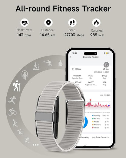 Health Fitness Tracker, Wearable Activity Step Tracker for Men Women, All-Day Sleep/Heart Rate/ SpO2/ Stress/Blood Pressure Monitor, IP68 Multiple Sports Modes Watch, Free App for Android iPhone