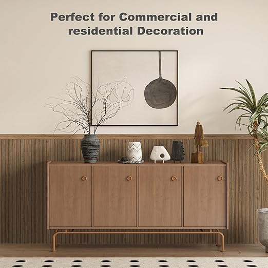 Art3d Wainscoting Wall Panel Kit, 37.8" Tall Beadboard Panels for Walls, Polystyrene Board and Batten Wall Panel Kit, Easy DIY Decorative Trim for Living Room, Kitchen, Bedroom – Covers 31 Sq.Ft