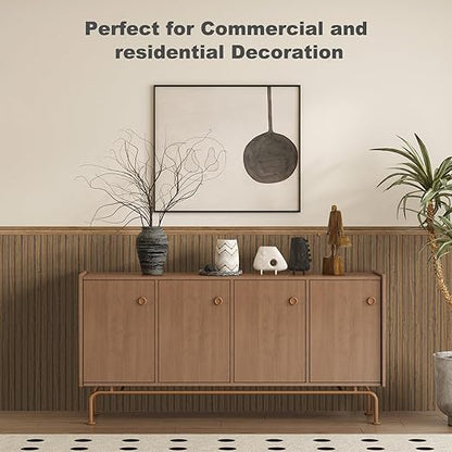 Art3d Wainscoting Wall Panel Kit, 37.8" Tall Beadboard Panels for Walls, Polystyrene Board and Batten Wall Panel Kit, Easy DIY Decorative Trim for Living Room, Kitchen, Bedroom – Covers 31 Sq.Ft