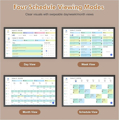 32" Smart Digital Calendar for-Family-Business-Planner - Electronic Calendar for Business Chore Chart, Touchscreen Display for Family Schedules, Auto-Sync Google iCloud Outlook Calendars for Kid Adult