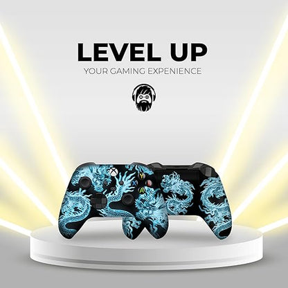 DreamController Neon Dragonns Custom X-box Controller Wireless compatible with X-box One/Series X/S Proudly Customized in USA with Permanent HYDRO-DIP Printing (NOT JUST A SKIN).