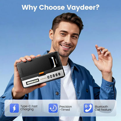Vaydeer Phone Lock Box with Timer, Rechargeable Timed Lock Box with Digital Display, Bluetooth connection, Emergency Unlock, Build Focus & Self-Discipline for Study/Home/Office