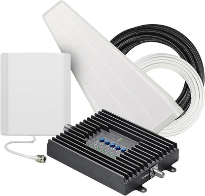 SureCall Fusion4Home Cell Phone Signal Booster up to 5000 sq ft, Includes Upgraded RG-11 Cable, Boosts 5G/4G LTE, Home & Office, Multi-User, All Carriers, FCC Approved