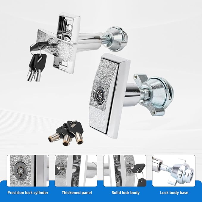 Vending Machine Key,T-Shaped Vending Machine Lock,Non Universal Key Combination,High Security,Suitable for Coin Operated Gaming Machines,Self-Service Car Washing Machines,Etc