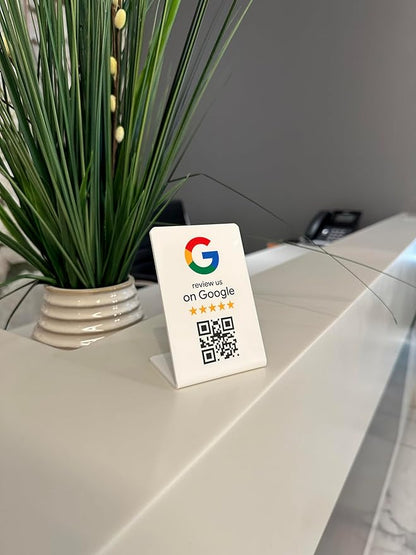 Google Review Stand - NFC & QR Code, Easy Setup, For All Businesses (10-Pack)