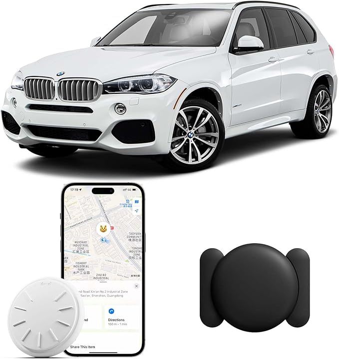 ZFSJTAG GPS Tracker for Vehicles, 1PCS Real Time GPS Tracker Work with Find My (iOS Only), MINI Car Tracker Device Hidden for Vehicle with Magnetic Case, No Monthly Fee, Waterproof