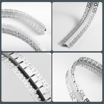 6 Pack Led Diffuser Channel with Milky White Silicone Cover 6.6FT/2M Plaster-in Aluminum Drywall U Shaped Trimless Recessed Track for Strip Light, Flexible Led Profile 45 Degree Bendable