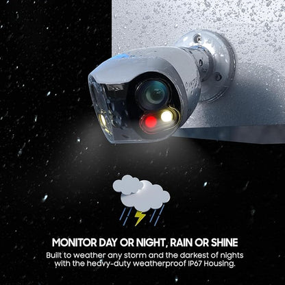 Amcrest Dual-Lens 4K (8MP) Outdoor Security WiFi Camera, 2 x 4MP Lenses WiFi AI Bullet IP Camera, Dual-Band 2.4Ghz & 5Ghz, Face Detection, Panoramic 180° FOV, 4K@15fps IP8M-DLB2998W-AI (White)