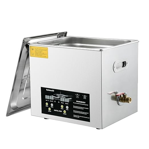 Ultrasonic Cleaning Machine 15L, Ultrasound Cleaner Digital Sonic Washer with Timer and Heater for Carburetor Carb Parts Tools Retainer Cleaning