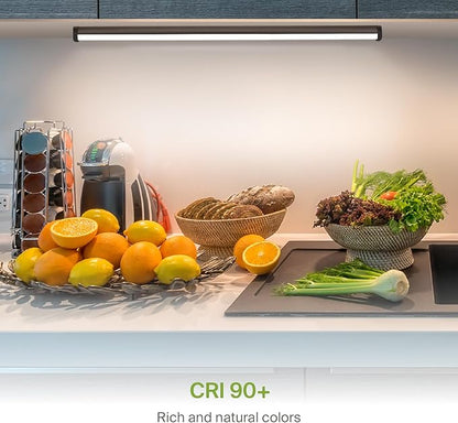 ASD Swivel LED Under Cabinet Lighting Bronze, 32 Inch 16W, Hardwired or Plug-in, 2700K/3000K/4000K, Hi/Low Switch, Rotatable Lens, Dimmable Linkable Under Counter Light for Kitchen, ETL & Energy Star