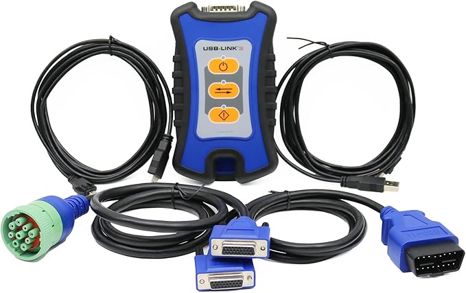 for Nexiq USB Link 3 Wired Edition Universal Truck Excavator Diagnostic Scanner Repair Info Database Plug & Play for Heavy Duty Diesel Engine Code Reader Tool (Nexiq3 Support Ben-dixX with Laptop)