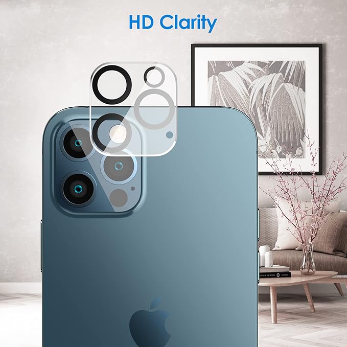 JETech Privacy Screen Protector for iPhone 12 Pro 6.1-Inch with Camera Lens Protector, Anti Spy Tempered Glass Film, 2-Pack Each