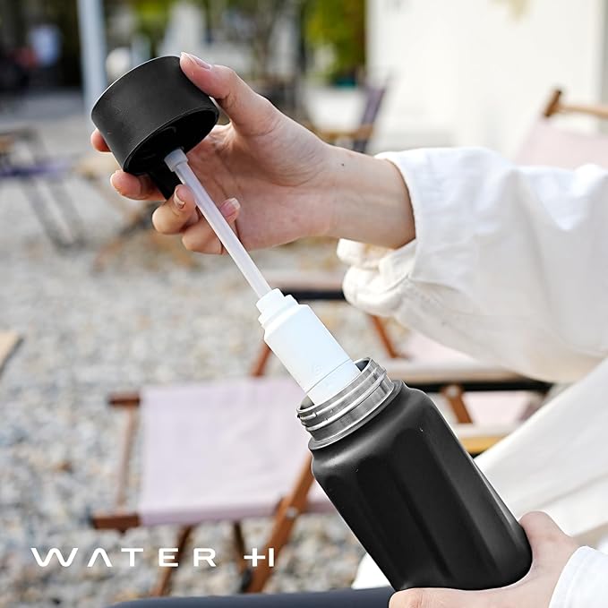 WATERH Vita Smart Water Bottle with Reminder to Drink Water, BPA-Free Vacuum Insulated Water Bottles with Filter & Straw, Bluetooth Intake Water Tracking Bottle, Ideal for Gift (18 oz)