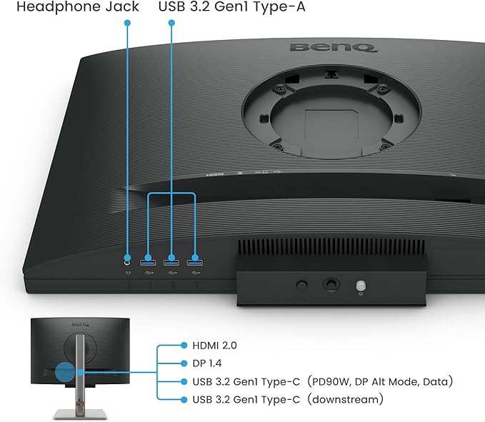 BenQ RD240Q 24.1” WQXGA BenQ Programming Monitor, 90W USB Type-C, Advanced Coding Modes, Coding HotKey, Ergonomic Design, 16:10 Special Ratio, Circadian Mode, Eye-Care Technology, Eco-Friendly Design