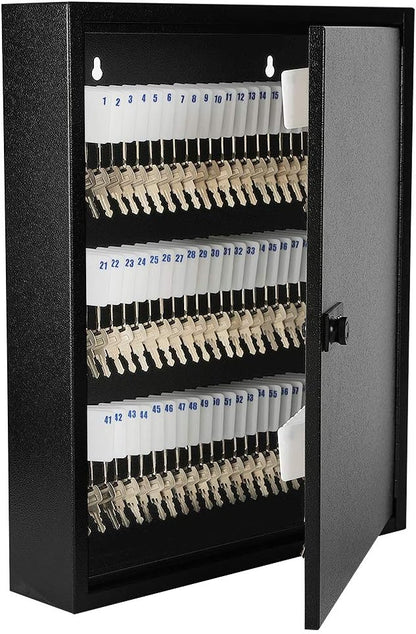 KYODOLED 100Keys Key Cabinet Organizer, Key Lock Box Wall Mount with Code, Large Keys Storage Combination Lock Box for Home, Office, Business Management,17"x 12.99" x 3.26" (Black,100 Key)