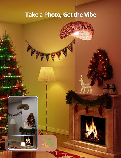 Lepro B1 AI Smart Light Bulbs - WiFi & Bluetooth RGBWW Color Changing LED Bulb Works with Alexa & Google Assistant, Personalized Al Lighting Designer, AI Voice Control, Music Sync, 2.4GHz Only, 2 Pack