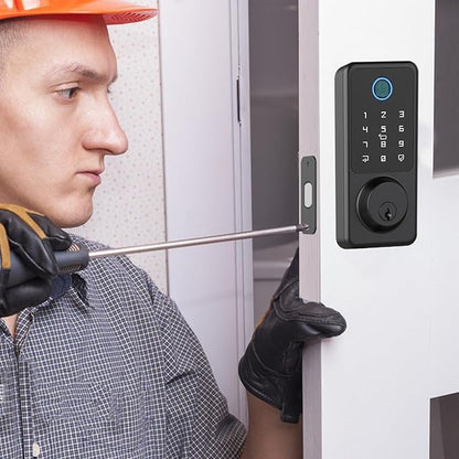 Keyless Entry Lock for Front Door, Fingerprint Door Lock with Touchscreen Keypad, Electronic Deadbolt for Home and Hotel