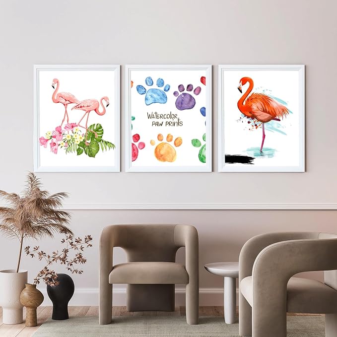 KTKDE Studio Gallery 18x24 Select Poster Frame Set of 5, White Wooden frame Display Posters, Posters & Art Prints for Artwork Wall Vertical or Horizontal Display best gift