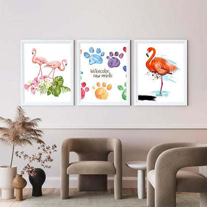 KTKDE Studio Gallery 18x24 Select Poster Frame Set of 5, White Wooden frame Display Posters, Posters & Art Prints for Artwork Wall Vertical or Horizontal Display best gift