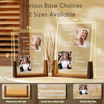 Photo Decorative Plaque Personalized Gifts, Custom Gifts for Him Her, Customized Picture Frame for Boyfriend Girlfriend Couples Wife Women on Anniversary Birthday