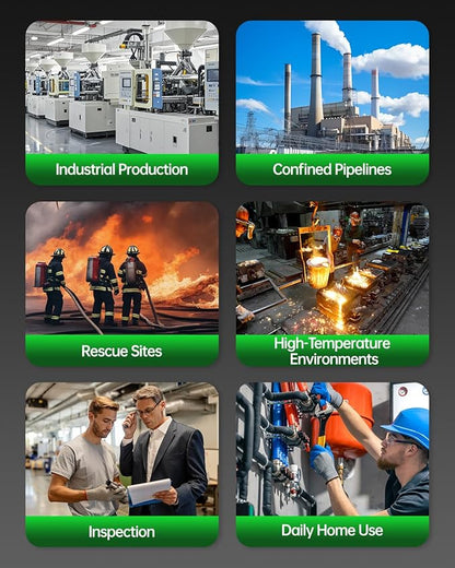 4 Gas Monitor, Gas Detector for H2S, CO, LEL and O2, Factory Calibrated Multi Gas Meter with Vibration, Visual and Audible Alarms, Over 10H Battery Life, Fast Response, Gas Analyzer for Work, Home