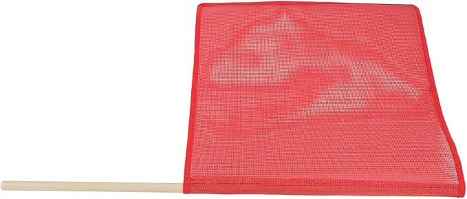 Mytee Products Red Safety Flags for Trucks with Dowel, DOT Compliant - 18 Inch x 18 Inch High Visibility Vinyl Mesh Warning Flags, 4 Pack