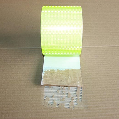 Fluorescent Green Reflective Tape 4 inch Wide, Outdoor Waterproof Safety Adhesive Stickers, High Visibility Industrial Marking Tape (168 feet)